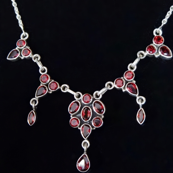 Nicky Butler Jewelry - Nicky Butler 925 Sterling Silver Mozambique Garnet Designer NB Necklace NWT